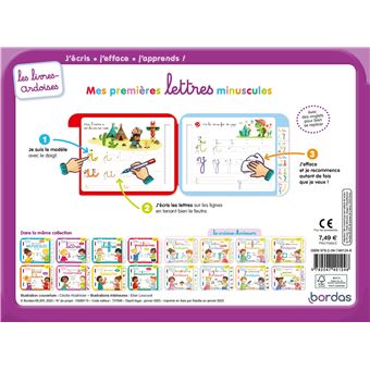Les livres-ardoises - Mes premières lettres minuscules