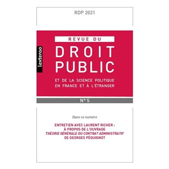 Revue du droit public et de la science politique en France et à l'étranger N°5-2021