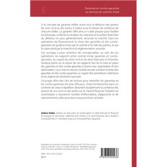Garantie et contre-garantie au service du contrat initial