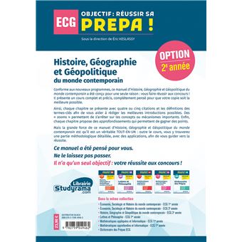 Histoire, géographie et géopolitique du monde contemporain, 2e année