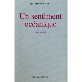 Un Sentiment Oceanique Broche Riboulet Achat Livre Fnac