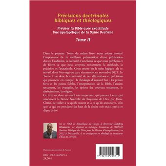 Précisions doctrinales bibliques et théologiques Tome II