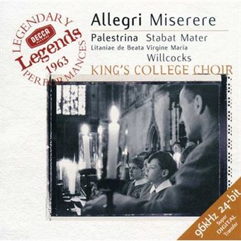 Miserere - Stabat mater - Gregorio Allegri - CD album