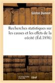 Recherches statistiques sur les causes et les effets de la cécité