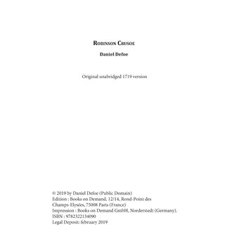 Robinson Crusoe (Original unabridged 1719 version)