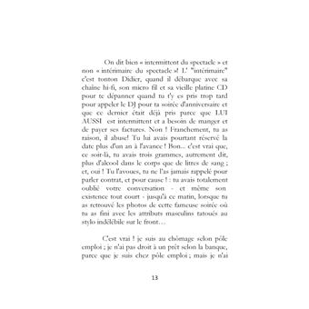 Une intermittente sur le divan