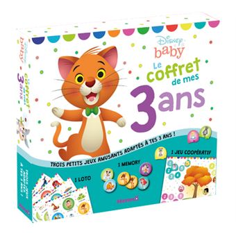 Disney Baby - Le coffret de mes 3 ans - 1 Loto - 1 Memory - 1 jeu coopératif