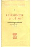 Le jugement et l'être