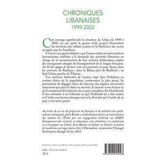Chroniques libanaises