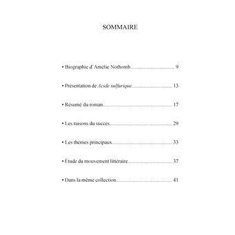 Acide sulfurique de Amélie Nothomb (fiche de lecture et analyse complète de  l'oeuvre) : Nothomb, Amélie: : Books
