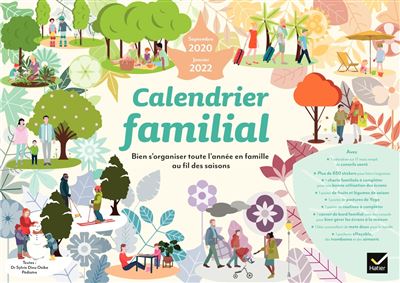Calendrier familial septembre 2020-janvier 2022