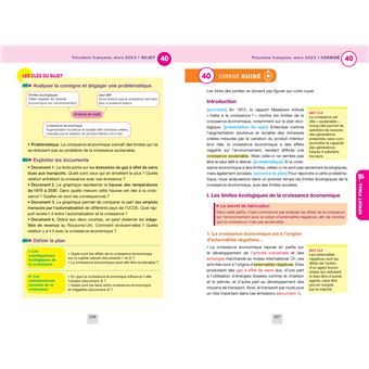 Annales du bac Annabac 2024 SES Tle générale (spécialité)