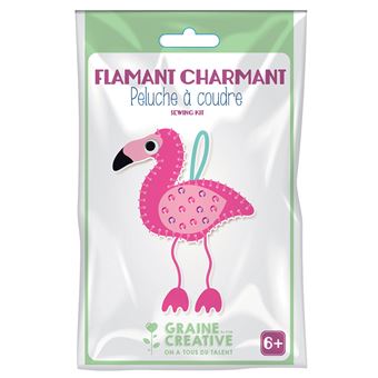 Kit Graine Créative peluche a coudre flamant rose