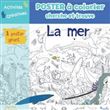 Poster à colorier cherche et trouve : la mer