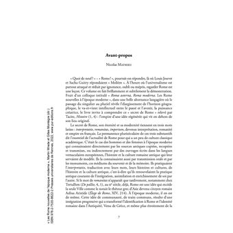 Les Rome nouvelles de l'époque moderne