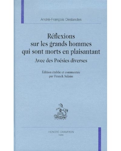 Réflexions sur les grands hommes qui sont morts en plaisantant