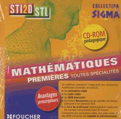 Sigma Mathématiques 1re Bac Sti2d Stl Cd Rom - 