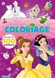 Disney Princesses - Coloriage avec plus de 100 stickers (Belle et Blanche-Neige)