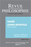 Revue internationale de philosophie 258 (4-2011) andre comte-sponville