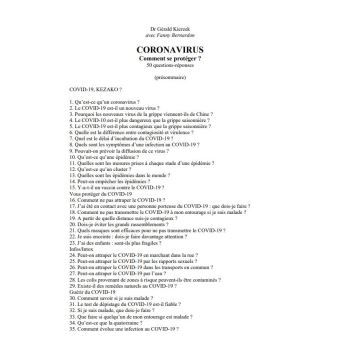 Coronavirus - Comment se protéger ? 50 questions-réponses