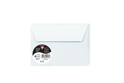 Pack de 20 enveloppes C6 Pollen 114 x 162 mm Bleu ciel