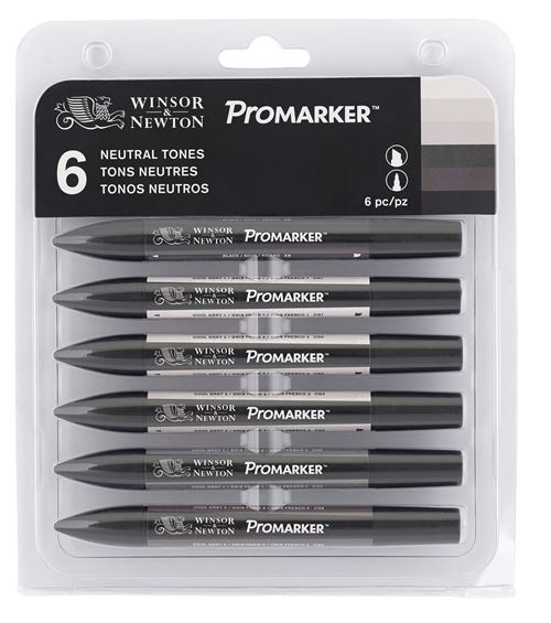 Set de 6 Marqueurs Tons Neutres Promarker Winsor & Newton