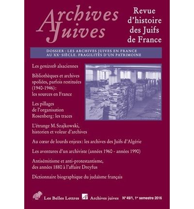 Archives Juives n° 49/1 -  Collectif - broché