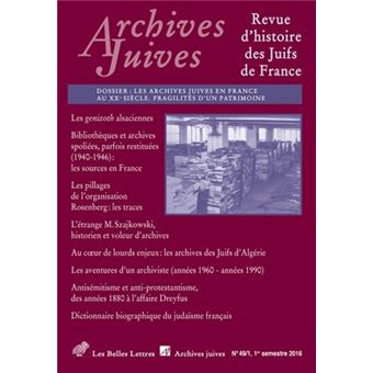 Archives Juives n° 49/1