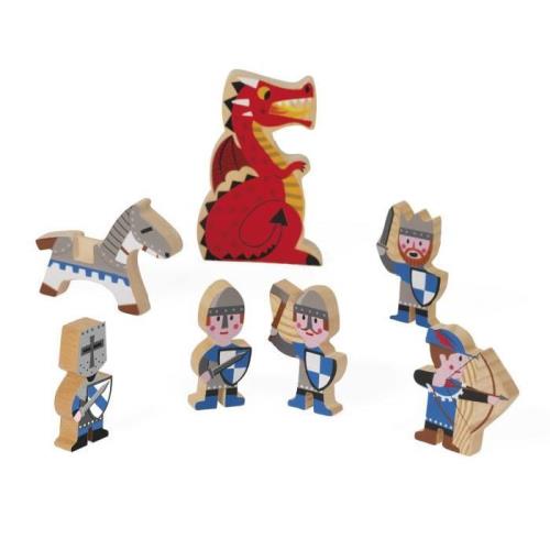 Figurines en bois Janod Mini Story Chevaliers