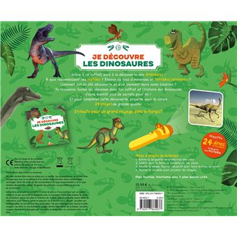 Je découvre les dinosaures - coffret avec lampe