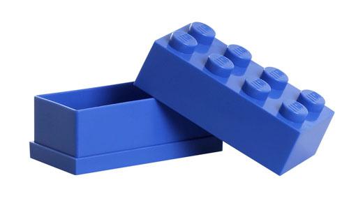 Mini boîte repas à 8 plots Lego, Bleu