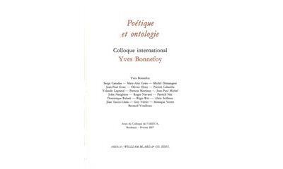Poétique et ontologie