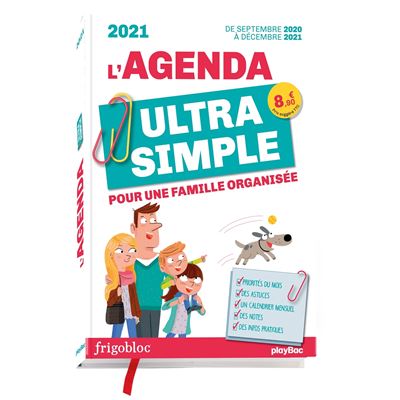 Agenda ultra simple pour une famille organisée ! De Septembre 2020 à Décembre 2021