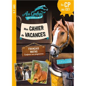 Cahier vacances AU GALOP du CP au CE1