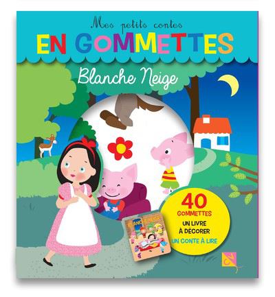 Blanche neige mes petits contes en gommettes