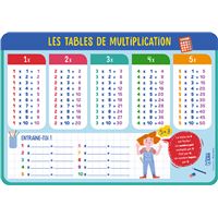 La table de multiplication Poster Plastifié - broché - Collectif - Achat  Livre