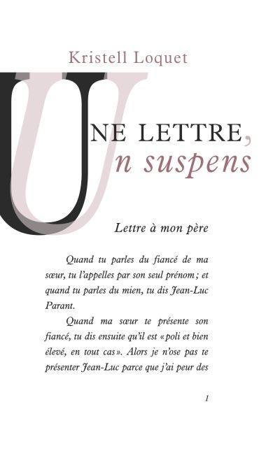 Une lettre un suspens