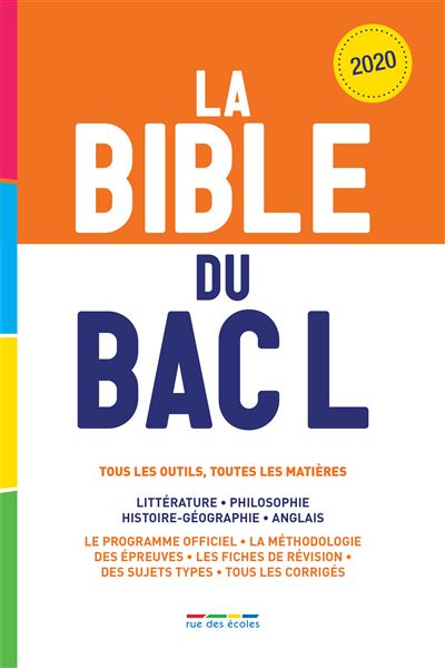 La bible du bac L 2020 -  Collectif - broché