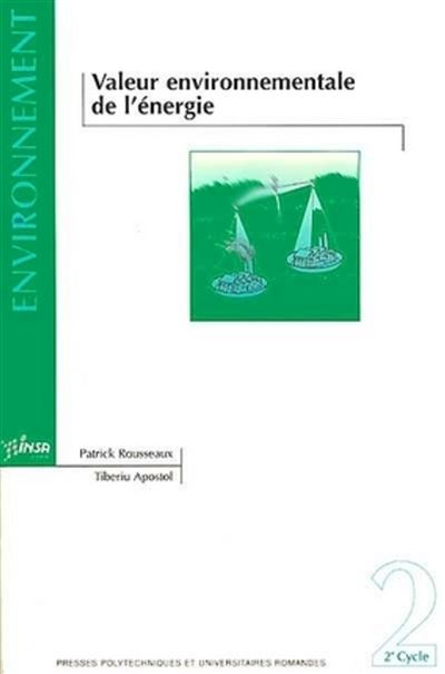 Valeur environnementale de l'energie