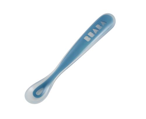 Cuillère 1er Repas Soft Béaba en silicone Bleu