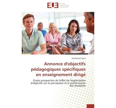 Annonce d'objectifs pédagogiques spécifiques en enseignement dirigé