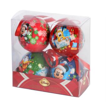 Set De 4 Boules De Noël Mickey Disney