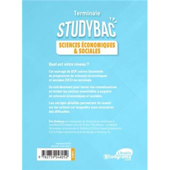 Sciences économiques et sociales - Terminale