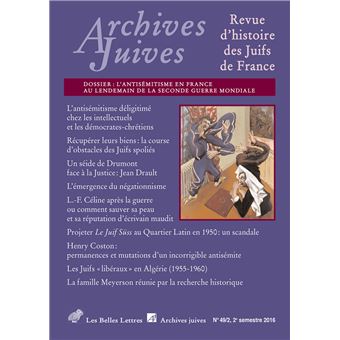 Archives Juives n° 49/2