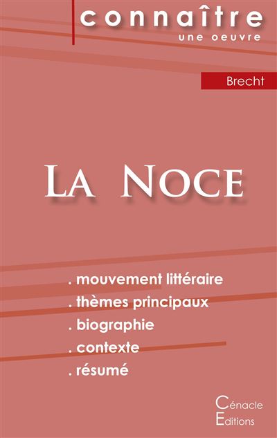 Fiche de lecture La Noce de Bertold Brecht