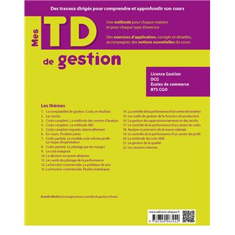 Mes TD de contrôle de gestion