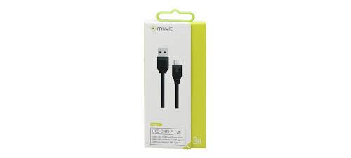 MUVIT CABLE USB / LIGHTNING WHITE 2.4 A 1M
