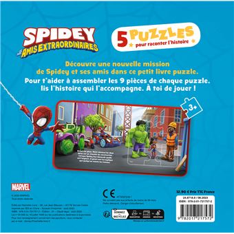 SPIDEY ET SES AMIS EXTRAORDINAIRES - Mon Petit Livre Puzzle - 5 puzzles 9 pièces - MARVEL