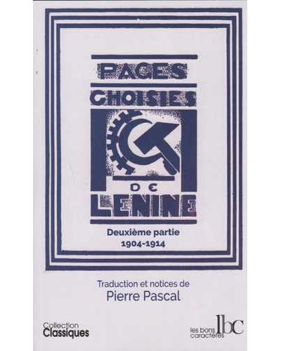 Pages choisies T02 1904-1914 -  Lénine - broché