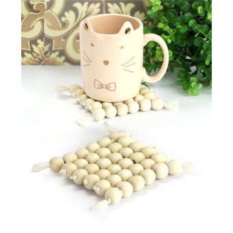 Kit Graine Créative 2 sous-tasses en perles de bois